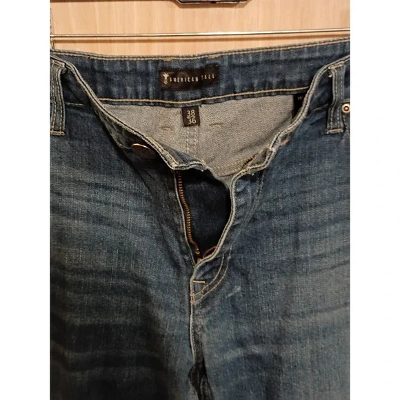 American Tall Mens Classic Blue Denim Jeans Straight Leg 38x36. - Picture 5 of 11